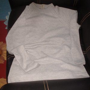 Vintage Talbott Taralan orlon acrylic grey zipper back sweater size 36